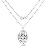 0.67 Carat Genuine Black Sapphire .925 Sterling Silver Pendant