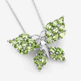3.90 Carat Genuine Peridot .925 Sterling Silver Pendant
