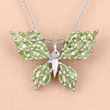 3.90 Carat Genuine Peridot .925 Sterling Silver Pendant