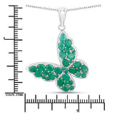 3.13 Carat Genuine Emerald .925 Sterling Silver Pendant