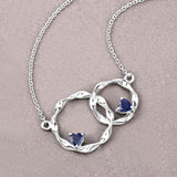 0.70 Carat Genuine Blue Sapphire .925 Sterling Silver Pendant