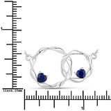 0.70 Carat Genuine Blue Sapphire .925 Sterling Silver Pendant