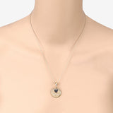 0.20 Carat Genuine Blue Sapphire .925 Sterling Silver Pendant
