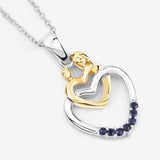 0.14 Carat Genuine Blue Sapphire .925 Sterling Silver Pendant