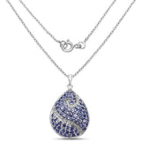 4.72 Carat Genuine Tanzanite .925 Sterling Silver Pendant