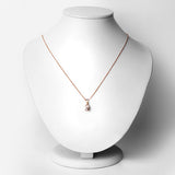 18K Rose Gold Plated 0.70 Carat Genuine Morganite .925 Sterling Silver Pendant