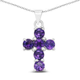 1.44 Carat Genuine Amethyst .925 Sterling Silver Pendant
