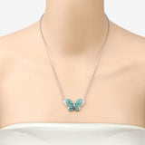 2.80 Carat Genuine Emerald and White Zircon .925 Sterling Silver Pendant