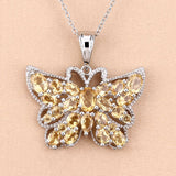 3.89 Carat Genuine Citrine .925 Sterling Silver Pendant
