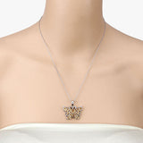 3.89 Carat Genuine Citrine .925 Sterling Silver Pendant