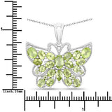 4.05 Carat Genuine Peridot .925 Sterling Silver Pendant