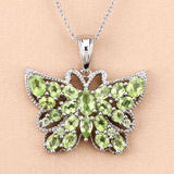4.05 Carat Genuine Peridot .925 Sterling Silver Pendant