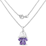1.85 Carat Genuine Amethyst .925 Sterling Silver Pendant