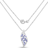 1.12 Carat Genuine Tanzanite .925 Sterling Silver Pendant