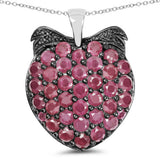 4.51 Carat Genuine Ruby .925 Sterling Silver Pendant