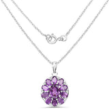 6.50 Carat Genuine Amethyst .925 Sterling Silver Pendant
