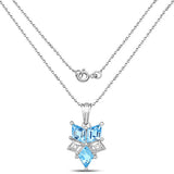 4.65 Carat Genuine Blue Topaz .925 Sterling Silver Pendant