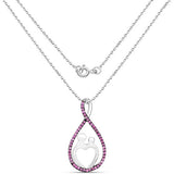 0.50 Carat Created Ruby .925 Sterling Silver Pendant