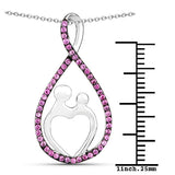 0.50 Carat Created Ruby .925 Sterling Silver Pendant