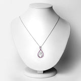 0.50 Carat Created Ruby .925 Sterling Silver Pendant