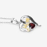 0.55 Carat Genuine Garnet and Black Spinel .925 Sterling Silver Pendant