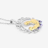 0.11 Carat Genuine Tanzanite .925 Sterling Silver Pendant