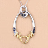 0.18 Carat Genuine Blue Sapphire .925 Sterling Silver Pendant