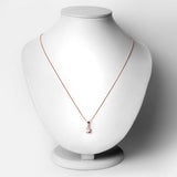 0.70 Carat Genuine Morganite .925 Sterling Silver Pendant