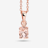 0.70 Carat Genuine Morganite .925 Sterling Silver Pendant
