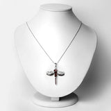2.29 Carat Genuine Garnet and White Topaz .925 Sterling Silver Pendant