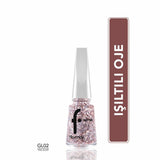 Flormar Glitter Semi-Sheer Pink Silver Nail Polish GL02 11ml