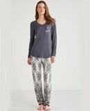 Penye Mood 9716 Women's Pajama Set in Anthracite