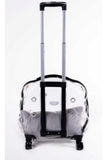 Pet Pretty Clear Rolling Pet Carrier for Cats and Dogs