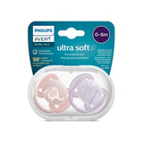 Philips Avent Ultra Soft Pacifier 0-6M 2-Pack Pink & Purple
