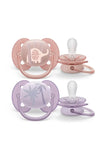 Philips Avent Ultra Soft Pacifier 0-6M 2-Pack Pink & Purple