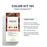 Phyto Phytocolor 7.43 Copper Golden Blonde Hair Dye 2 Pack