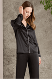 Pierre Cardin 1200 Women's Comfy Cotton Pajama Set Black