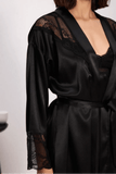 Pierre Cardin 4510 Nightgown and Robe Set in Black