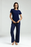 Pierre Cardin Women's Pajama Set Navy Blue 8953-S