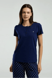 Pierre Cardin Plus Size Women's Pajama Set in Navy Blue