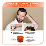 Morfose Ossion Matte Pomade Wax for Natural Hair Styling - 3.38 fl oz, Water-Based, Medium Hold, Residue-Free