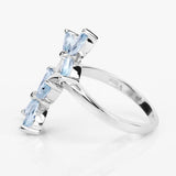 1.54 Carat Genuine Aquamarine .925 Sterling Silver Ring