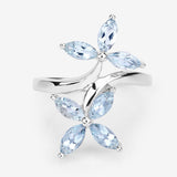 1.54 Carat Genuine Aquamarine .925 Sterling Silver Ring