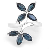 1.75 Carat Genuine Blue Sapphire .925 Sterling Silver Ring