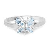 0.68 Carat Genuine Blue Topaz .925 Sterling Silver Ring