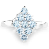 1.08 Carat Genuine Blue Topaz .925 Sterling Silver Ring