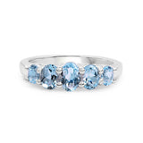 1.91 Carat Genuine Blue Topaz .925 Sterling Silver Ring