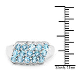 1.50 Carat Genuine Swiss Blue Topaz .925 Sterling Silver Ring