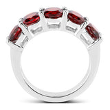 4.00 Carat Genuine Garnet .925 Sterling Silver Ring