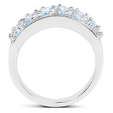 2.40 Carat Genuine  Blue Topaz .925 Sterling Silver Ring